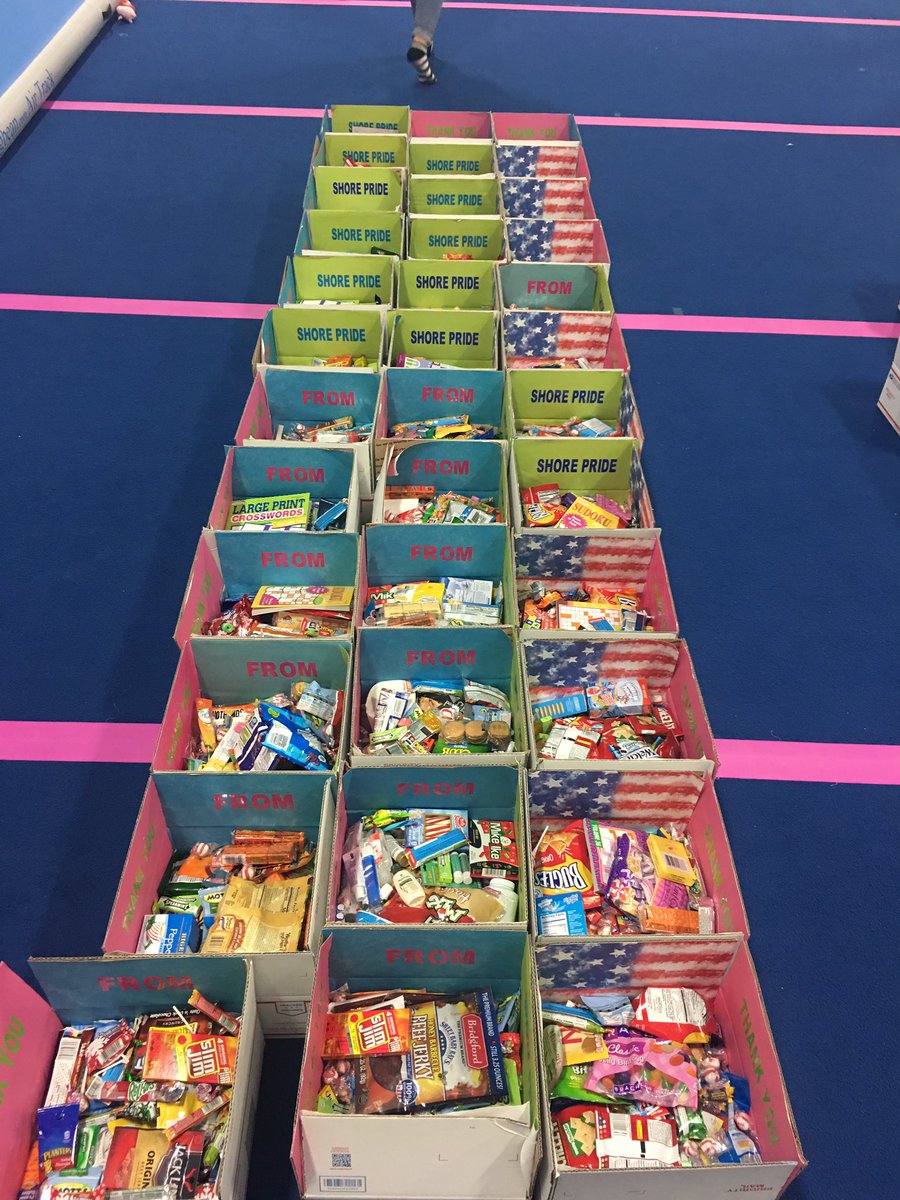 ShoreprideS's tweet photo. What a FANTASTIC day at Shore Pride! Thanks to our Shore Pride families and other families &amp; friends that donated to help us pack up 40 boxes to send to our troops overseas for the holidays! THANK YOU to everyone for your support! 💙🇺🇸❤️ #supportourtroops #shorepridestrong https://t.co/zknOy1RyoM