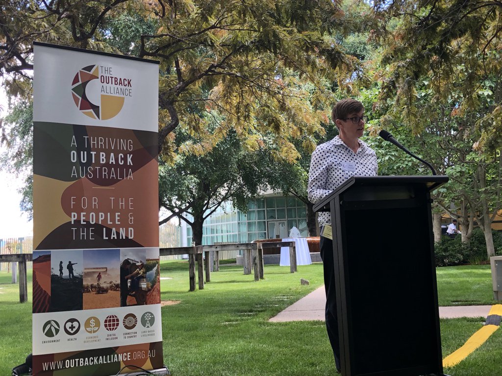 outbackalliance's tweet photo. Kate Forrest of the @NRMAlliance opens our launch event for the @OutbackAlliance #ThrivingOutback https://t.co/ire9A1BfUr