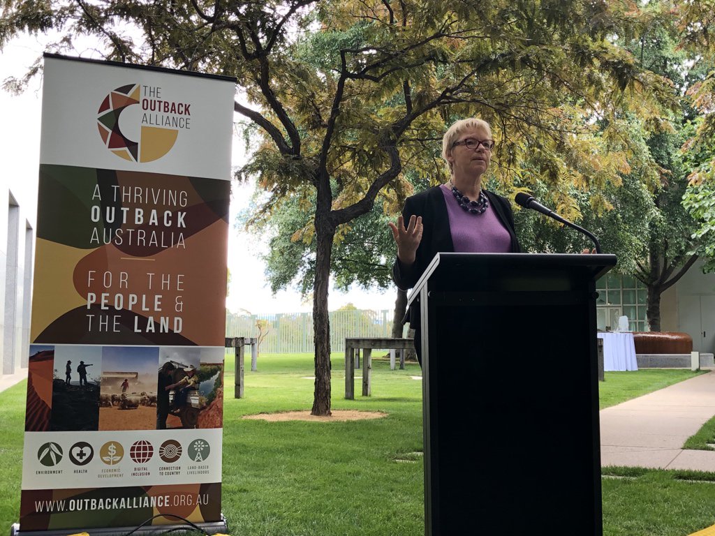 outbackalliance's tweet photo. “We need to see services that meet the needs of those across our country, specific to where they live. This is particularly relevant to those in remote and regional Australia.” - @janet_rice #ThrivingOutback https://t.co/c5aywmIYpp