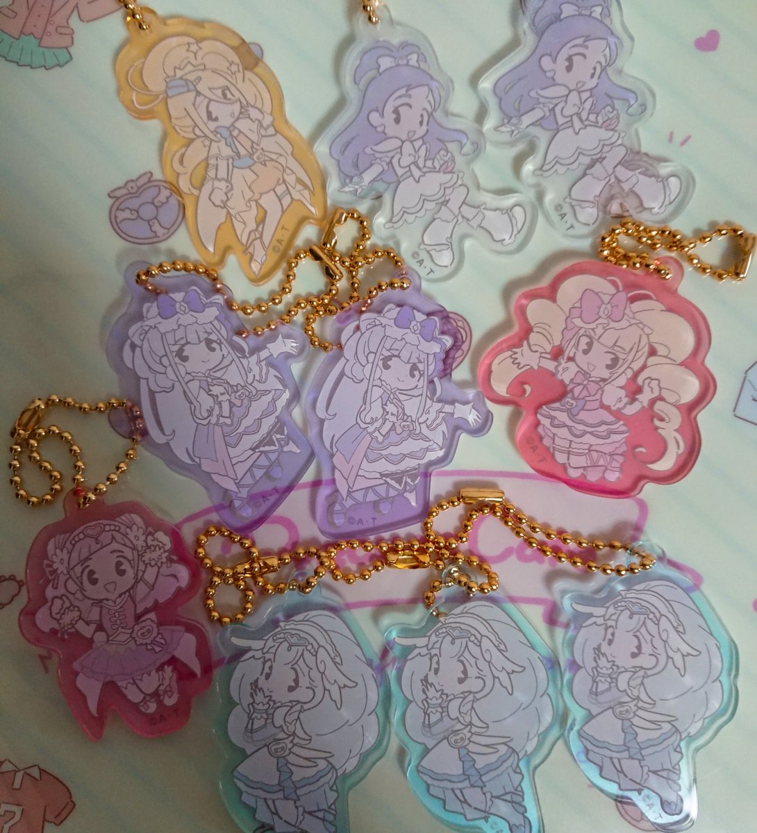 念願のプリキュアカフェ～～～!!!!幸せ♡(.◜ω◝.)♡しかもアムールアクキー2個来てくれて泣いた～～!うえ～ん! 