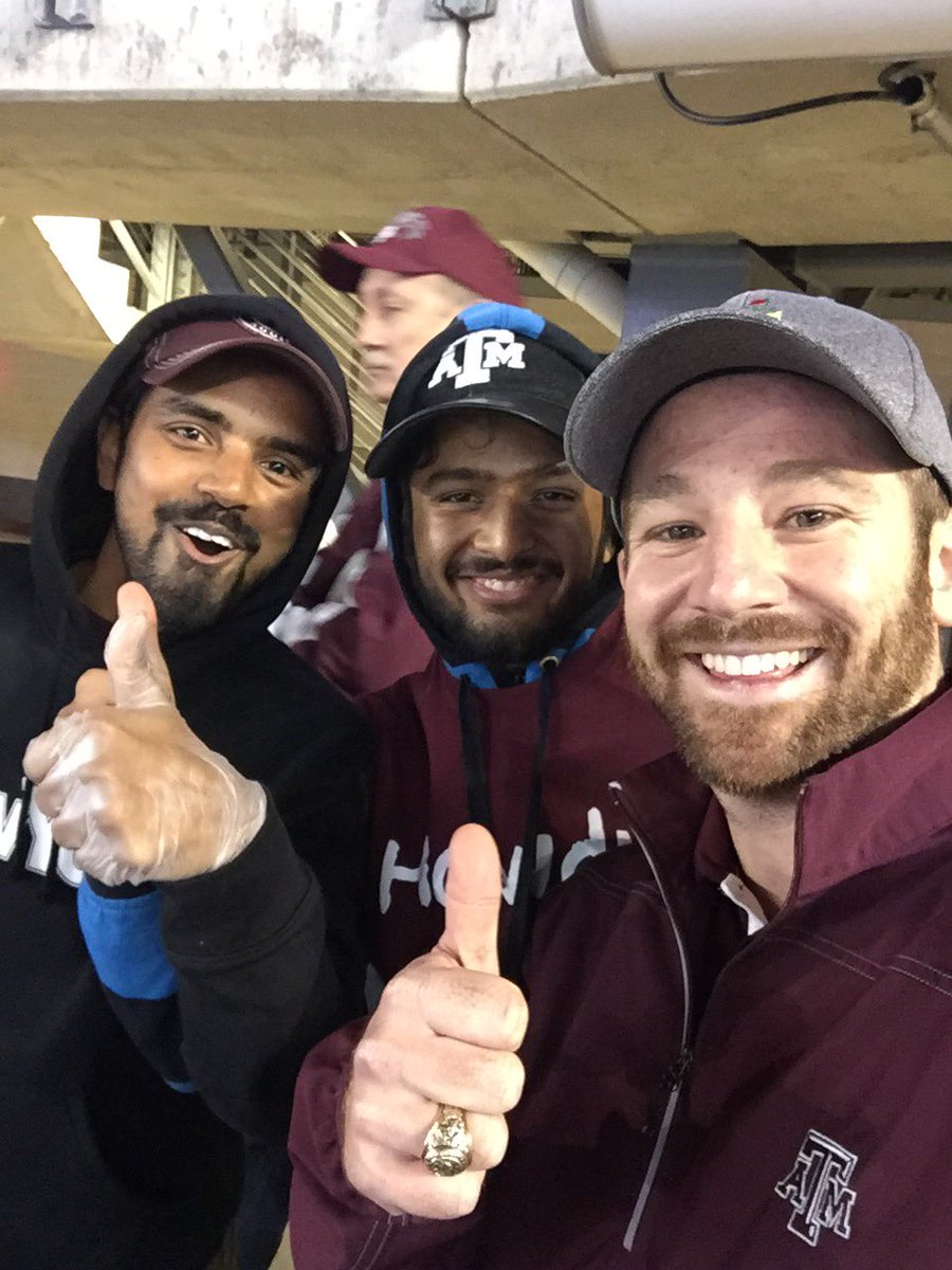 thehart_oftx's tweet photo. Last night's game and win was incredible, but I had a little side experience that was really awesome for me. It involved this guy in the middle, Vivek, and his friends. 

[Short thread] https://t.co/2O9s6LMMNk