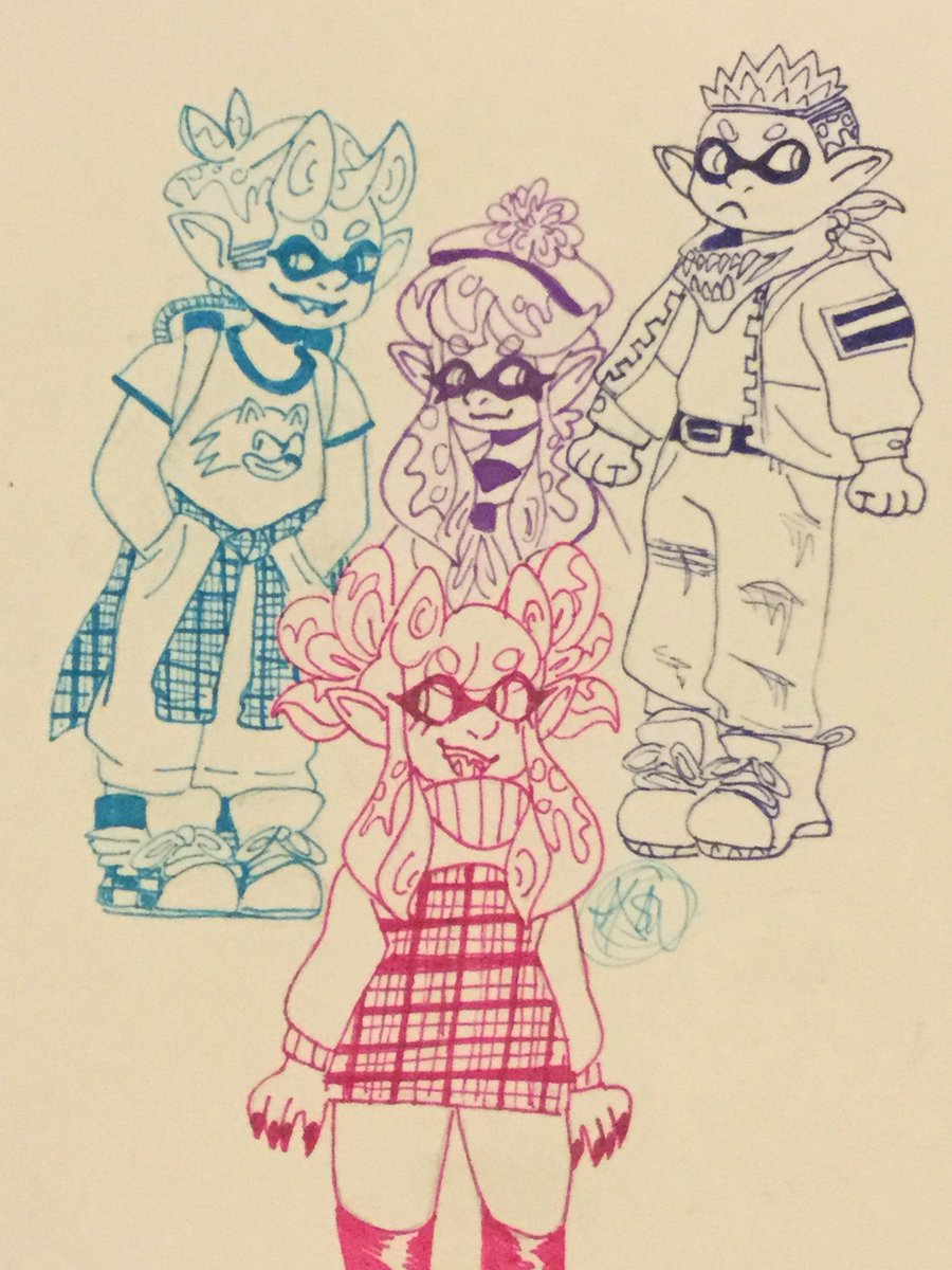 PeachyGummies's tweet photo. Doodled some inkbabs๐
๐ฆ
๐ฆ
๐ฆ
#splatoon #splatoon2 #inklings #doodle #drawing #marker #art #fandom #fandomtrash #nintendo #kawaii #weeb #artistsoninstagram #cartoon #characterdesign https://t.co/JcDAP43jHN