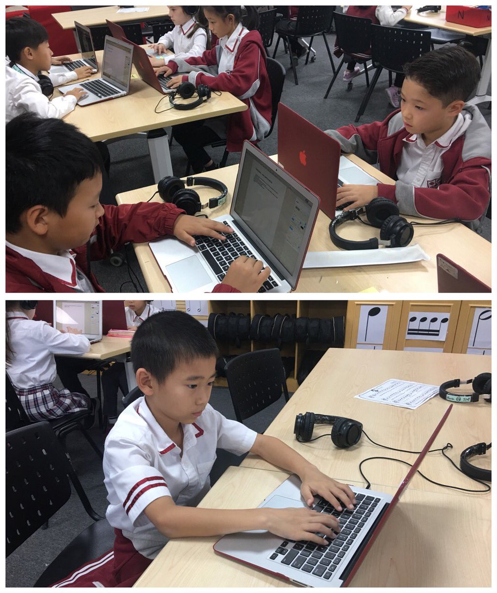 Grade 4 Purple completing their solo performance reflections to the sounds of Debussy, totally on task and engaged. The power of music! #GoISNS #isnsarts #ArtsEd