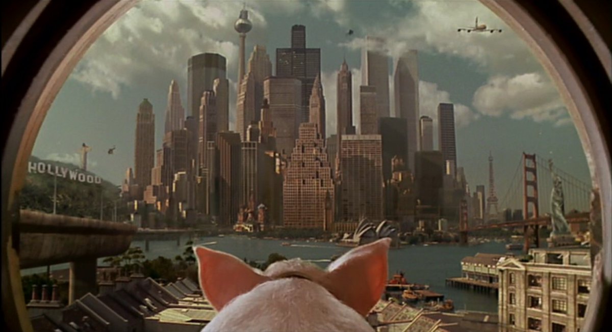 yzfreedman's tweet photo. Tonight, for its 20th anniversary, I showed the kids my favorite movie. Every shot is gorgeous, every line is poetry, every scene is infused with action and humor and meaning.

I'm talking, of course, about Babe: Pig in the City. Thank you to everyone who brought it to life. https://t.co/y9r0iYQNIL
