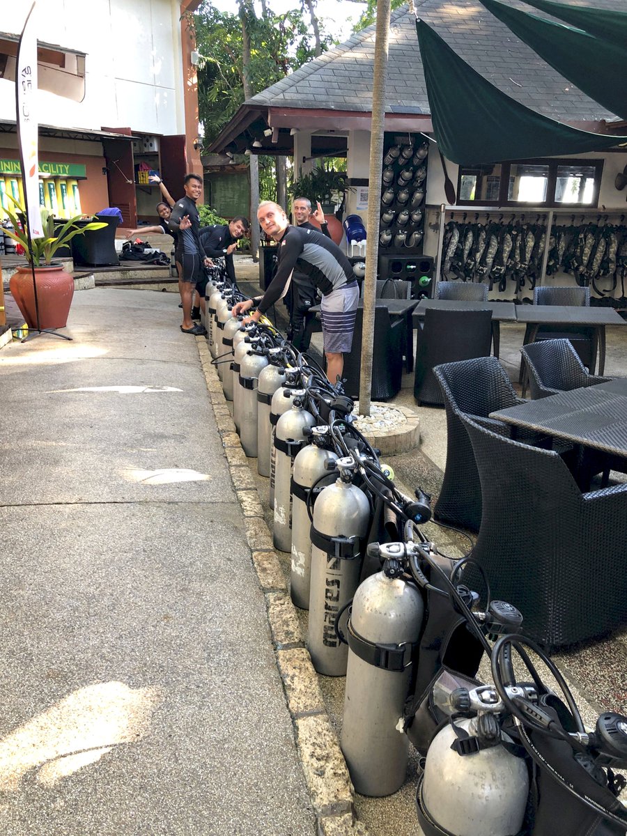 divescotty's tweet photo. The rest of the #dive #team prepares to take 20 happy #Japanese guests on their first ever #scuba #diving #course.
You too can become a #certified #scubadiver today! Book the #openwaterdivercourse here:
https://t.co/0dCSCETdQn
#Mactan #Cebu #Philippines #SSI #PADI #GUE https://t.co/X4epG5uBUZ