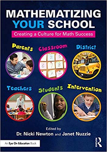 janetdnuzzie's tweet photo. "Mathematizing Your School", a book written by @drnickimath &amp; 9 educators from @PISDMathematics that describes a process for mathematizing your students, classrooms, parents, campus, staff, &amp; district, has been released! Join the conversations with #MathematizeChat! #ElemMathChat https://t.co/S7ecloY1ae