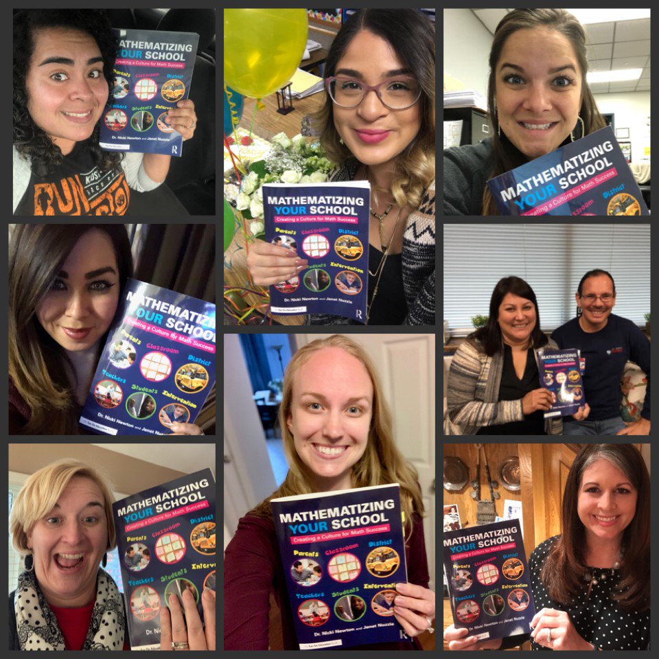 janetdnuzzie's tweet photo. "Mathematizing Your School", a book written by @drnickimath &amp; 9 educators from @PISDMathematics that describes a process for mathematizing your students, classrooms, parents, campus, staff, &amp; district, has been released! Join the conversations with #MathematizeChat! #ElemMathChat https://t.co/S7ecloY1ae