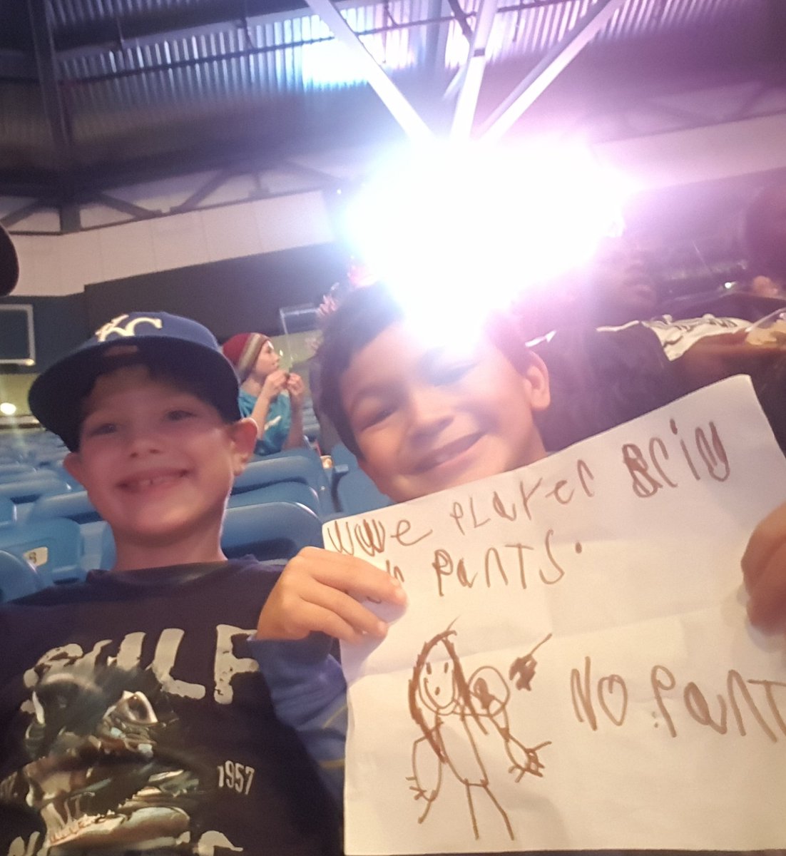 Jstrader18's tweet photo. The boys are pumped! #wwebloomington #wweplayerbringyourpants #nopants https://t.co/qFSlPtMHDQ