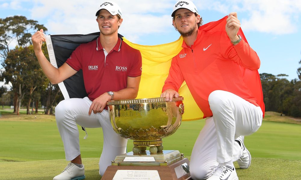 🏌[ISPS Handa World Cup of Golf ] The Belgian pairing of 🇧🇪Thomas Pieters & 🇧🇪Thomas Detry, armed with a two-shot advantage on the 18th tee, shot a final 25th birdie 🐦 beating Australia and Mexico by three strokes 🏆
#WorldCupofGolf #GolfWorldCup #Thomas_Pieters #TomDetry