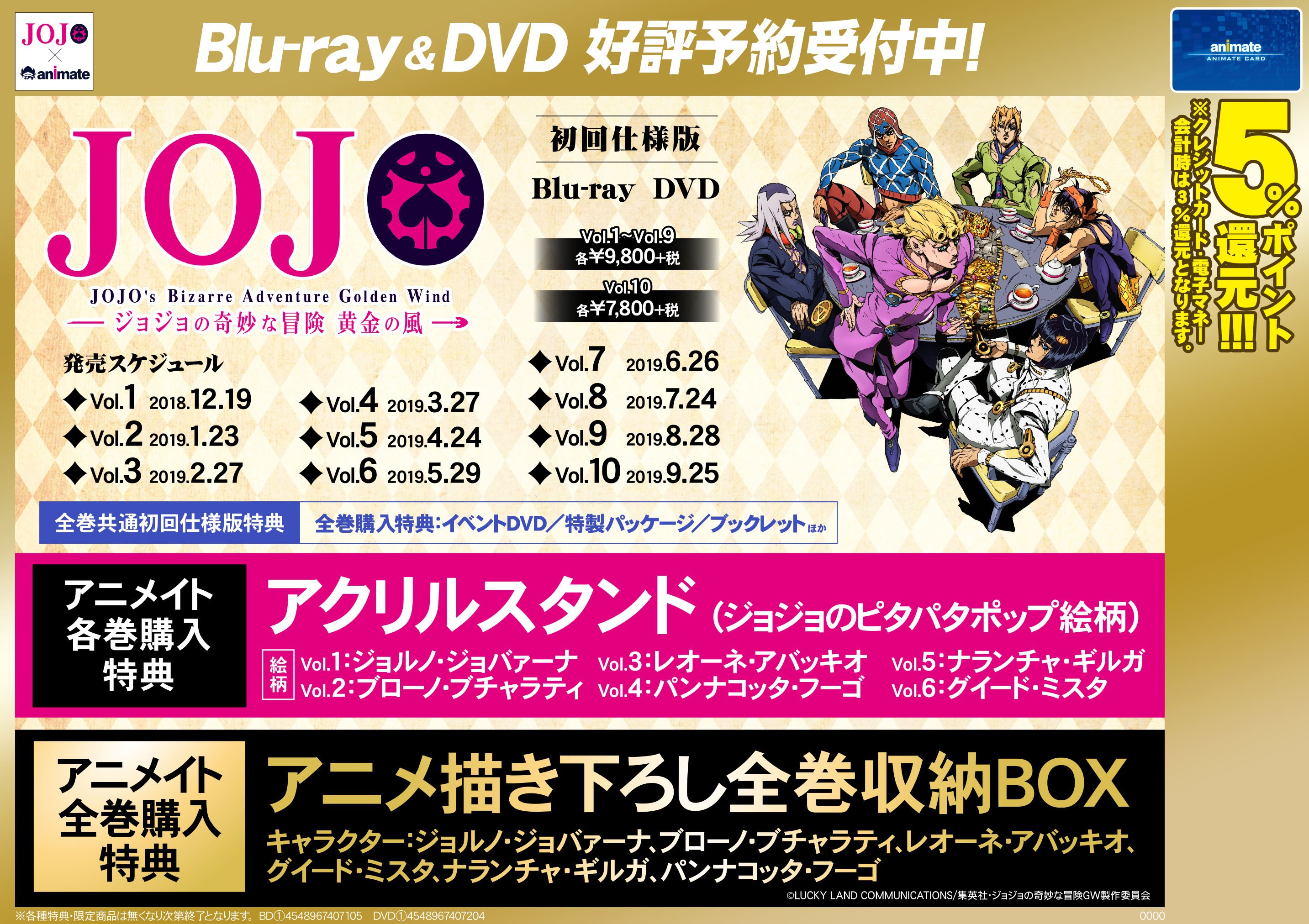 ジョジョの奇妙な冒険 Vol.9〈初回生産限定版〉 ANIME