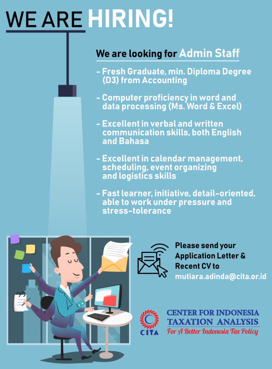 Lowongan  Admin Staff Pajak