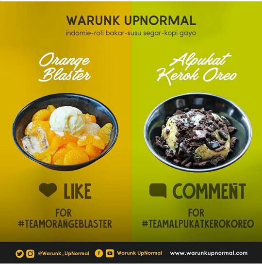 Suara_Sidoarjo's tweet image. Sahabat yang suka nongkrong bareng Keluarga, Pasangan atau Temanmu datang saja ke Warunk Upnormal dan buat acara kumpulmu jadi lebih seru. 

Alamatnya ada di sini :
Jl. KH. Mukmin No.46, Sidoarjo
(Samping Galeri Smartfren KH Mukmin)
10.00-24.00
#WarunkUpnormal
#kulinersidoarjo