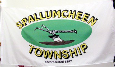 116: SPALLUMCHEEN (2.91 points)- The shadowing on the text is certainly a choice!- Stop putting when your town was incorporated on your flag, all of you- The brown soil is weird, and the yoke looks like a hand