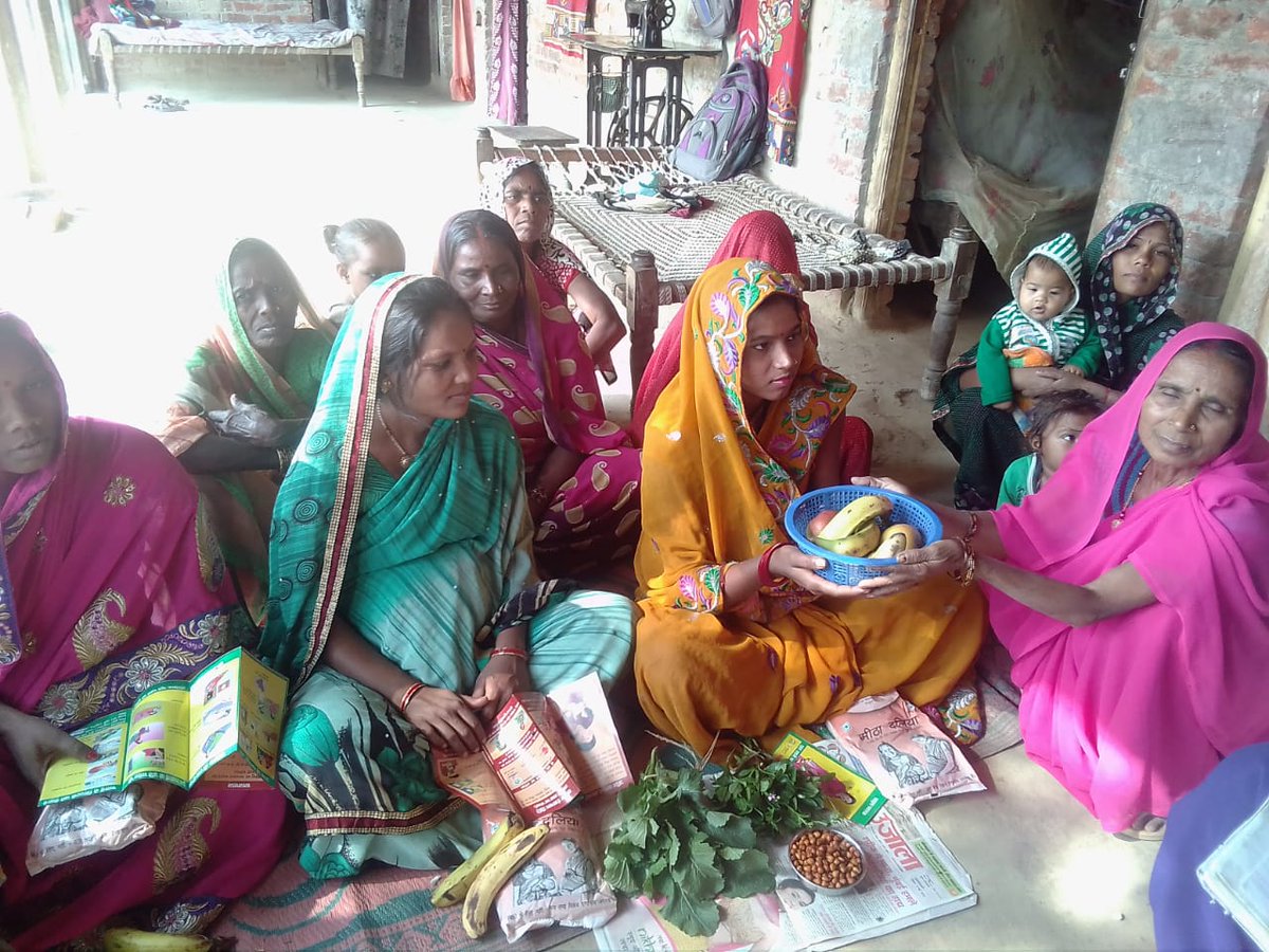 Godhbharayi, a community event for pregnant women with messages on best health practices as part of ##MaternalHealthCampaign @RGMVP in  Chakdahi Gram Pachayat, ,Khalilabad block #GorakhpurRegion #WomenInHealth