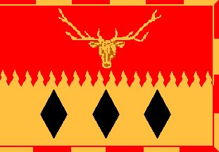 117: TUMBLER RIDGE (2.9 points)- The "TR" is the worst thing here, hiding a perfectly good mountain- That "R" certainly goes on for a while- Why did they change from their previous flag? It wasn't great, but it was certainly more memorable/frightening