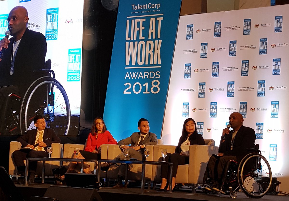 monsiew's tweet photo. Diverse line up of panellists at @TalentCorpMsia #lifeatwork2018 #rethinkworkforce #reinventworkforce great insights & ideas shared https://t.co/1pbfTg2AN8