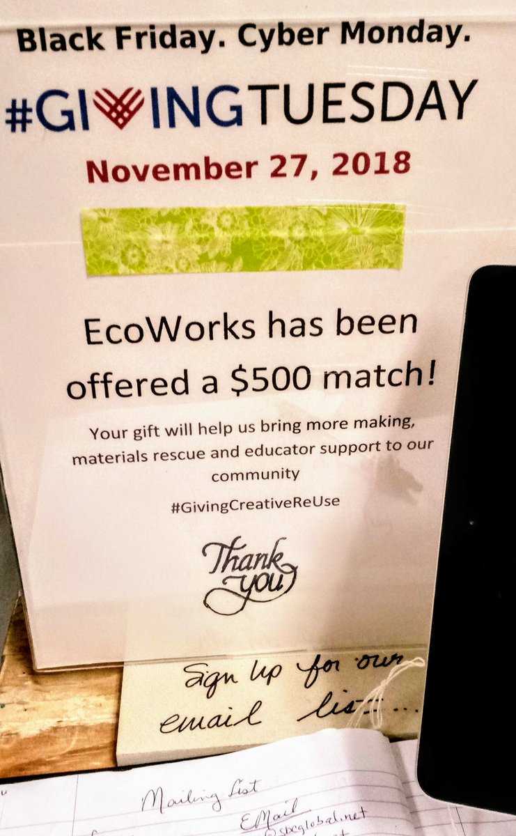 ecoworksct's tweet photo. This #GivingTuesday global day of giving please consider #GivingCreativeReuse #ecoworksct https://t.co/em9vxt3G2W