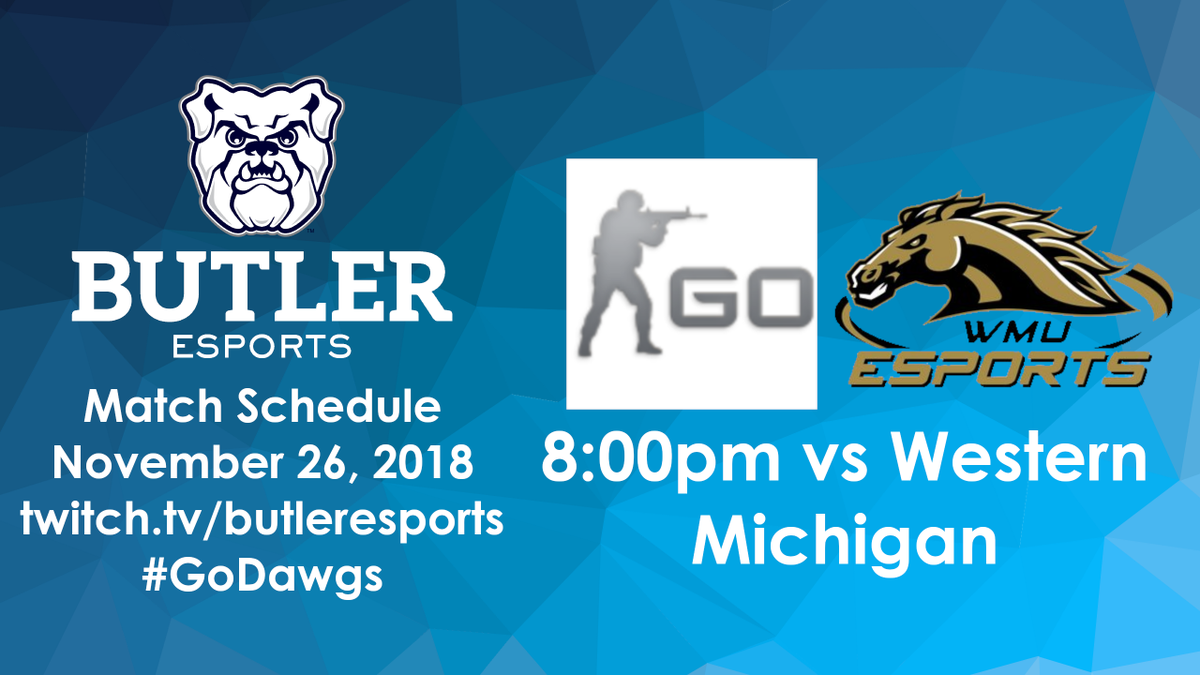 BUClubEsports's tweet photo. #ButlerCSGO plays tonight against @wmuesports in the Collegiate Star League! #GoDawgs https://t.co/WUnec7W5ay