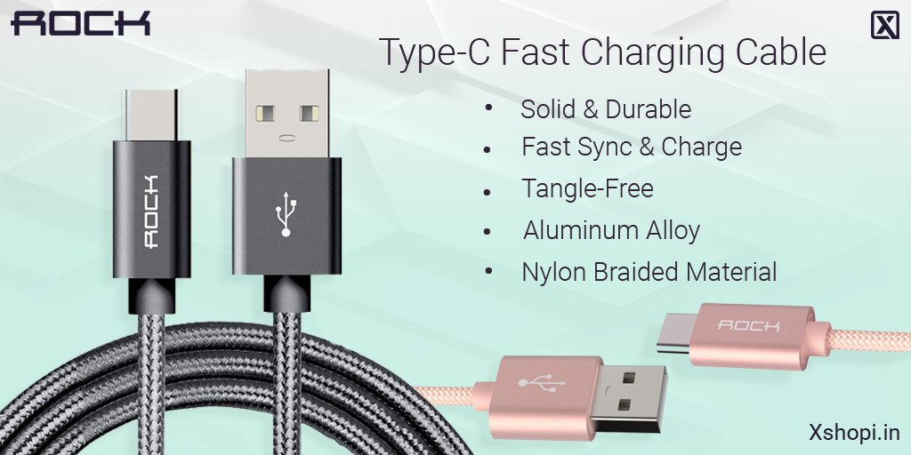 xshopi's tweet image. Charge Your latest smart mobile with ROCK Type-C Fast Charging cable.
Check Out: goo.gl/FZ28UA

Keep shopping online XSHOPI
Visit: xshopi.in

#TypeCchargingcable #FastChargingCable
#ROCKCable #NylonBraidedCable #TangleFreeCable #OnlineShoppingIndia #Xshopi