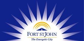 93: FORT ST. JOHN (3.78 points)- Too many elements do not a good logo make- Is that a sun *within* a sun? - Get points for gusto, lose points for gradient