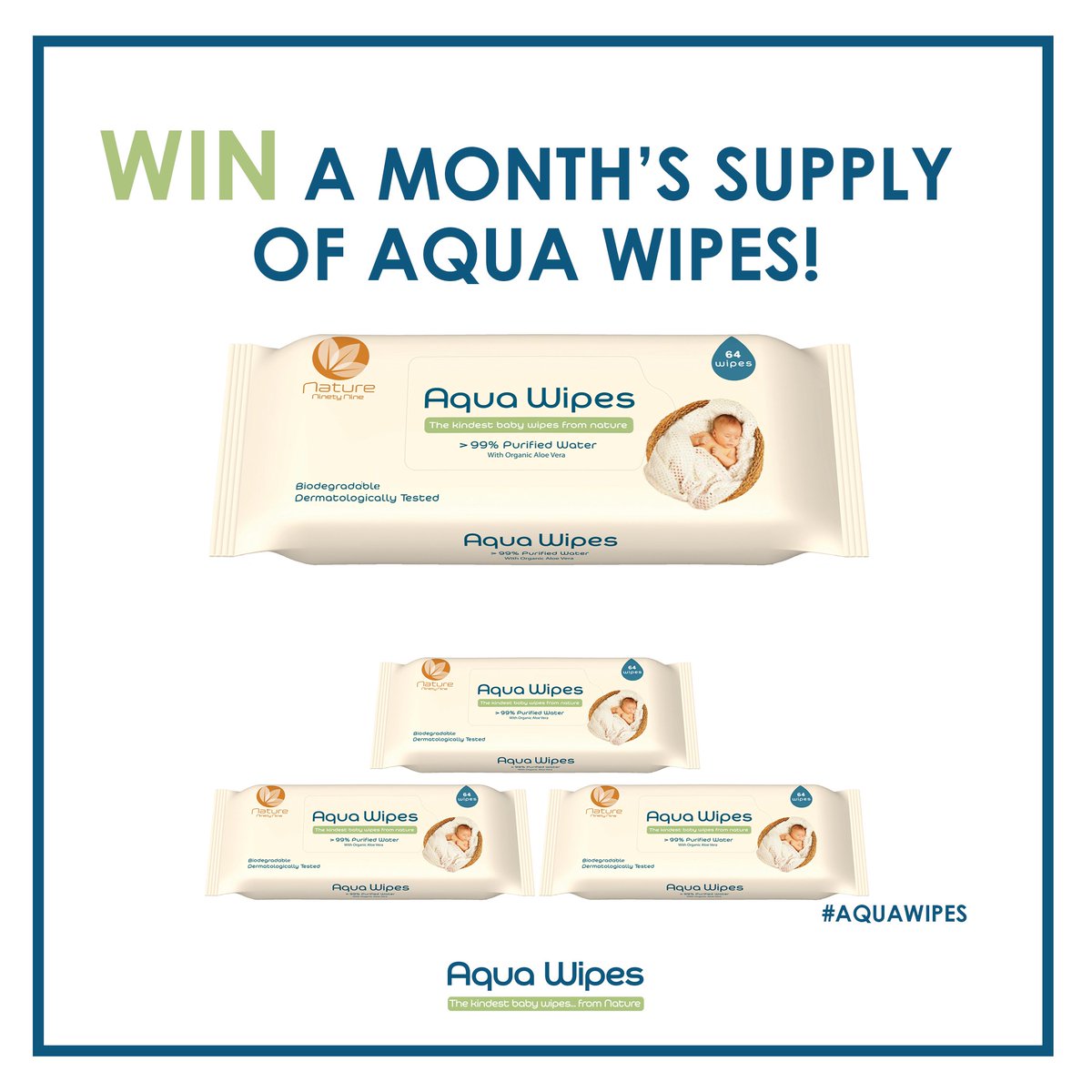 Aqua_Wipes's tweet photo. #COMPETITION TIME! Follow and RT for your chance to #WIN a month's supply of Aqua Wipes. Terms and conditions apply: competition ends midnight 2nd December 2018. https://t.co/l1LG88rWoq