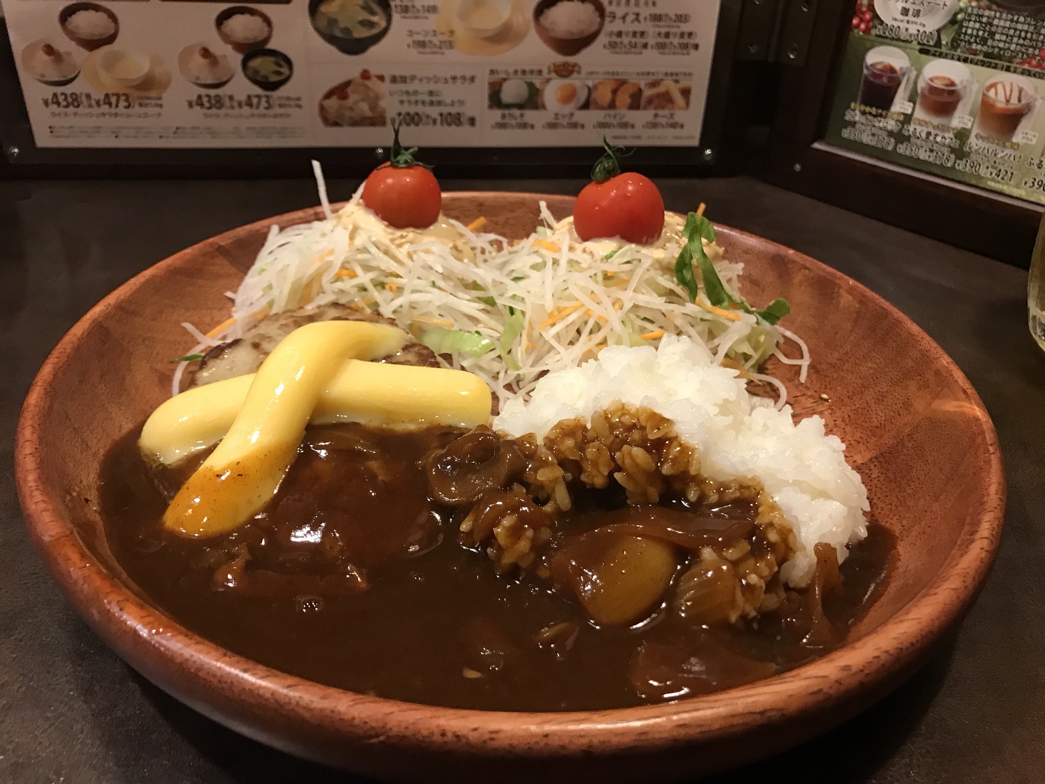 まつきりな Matsuki Rina On Twitter びっくりドンキー大好きな私の中の定番メニューは ことことハヤシバーグディッシュ チーズトッピング ディッシュサラダ追加 最高すぎ