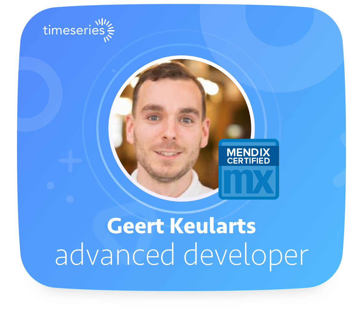 TSSmartApps's tweet image. We like to start the week with some good news. Geert Keularts, our colleague from the South who loves working out, good food and traveling through the mountains, has achieved the @Mendix Advanced Developer status! 

Congratulations, Geert!

#tssmartapps #mendix #advanceddeveloper