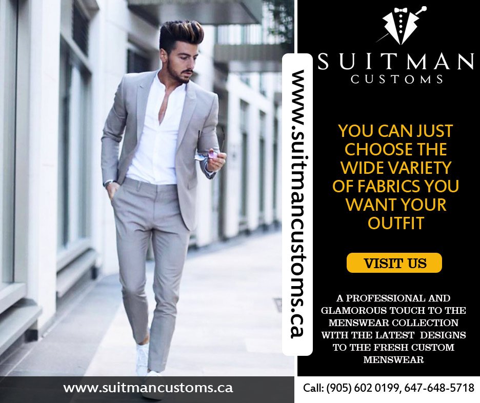 suitman_customs's tweet photo. Suitman Customs provides best quality of men suits and tailoring in toronto. Our professionals gives glamorous touch to the menswear collection with the latest wardrobe designs to the fresh custom suits mississauga. Call us : 647-648-5718
@Canada  #customsuitsmississauga https://t.co/4OR84p8TBb