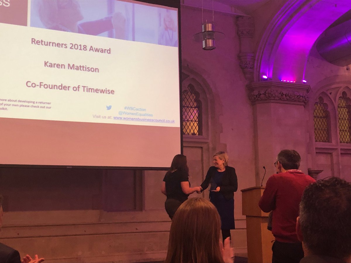clairecampbellj's tweet photo. Thrilled to see ⁦@Timewise_UK⁩ recognised by the Women’s Business Council awards for our work helping women return to work flexibly #wbcaction ⁦@WomenEqualities⁩ #flexibleworking https://t.co/8EqZA9QLme