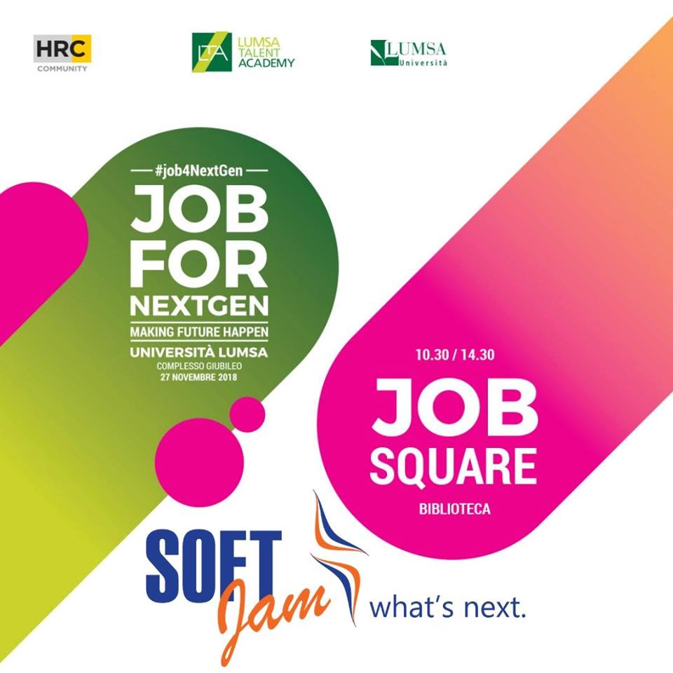 softjamIT's tweet photo. 📆SAVE THE DATE
Martedì 27 Novembre Career Day - #JobforNextGen – Making Future Happen 👩‍🎓👨‍🎓
Per informazioni: https://t.co/3G4ZWKDHsp
@softjamIT  @UniLUMSA #job4NextGen https://t.co/eEInYbRTxT