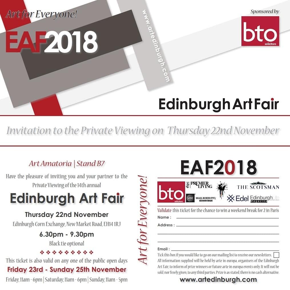 So happy to say seven out of eight of my paintings sold at the <a href="/edinburghart/">Edinburghart</a>!! Massive thanks to Caroline from Art Amatoria for giving me the chance to exhibit with them.