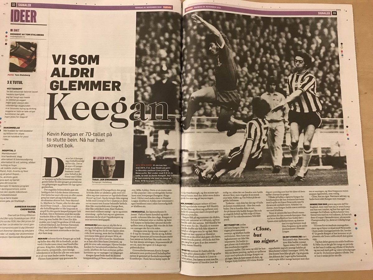 janswensson's tweet photo. Alt var mye bedre under Keegan. Skriver om gamle fotballkamper i @dagbladet https://t.co/WlmfQRtaeG