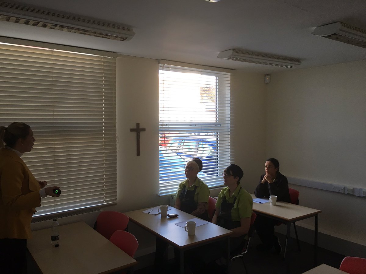 Heslop7Neil's tweet photo. First allergen Training session of our 2 day tour with @mellorscatering @DBNutrition_ @St_Bedes #training #developingourstaff https://t.co/St3SmXFyY9