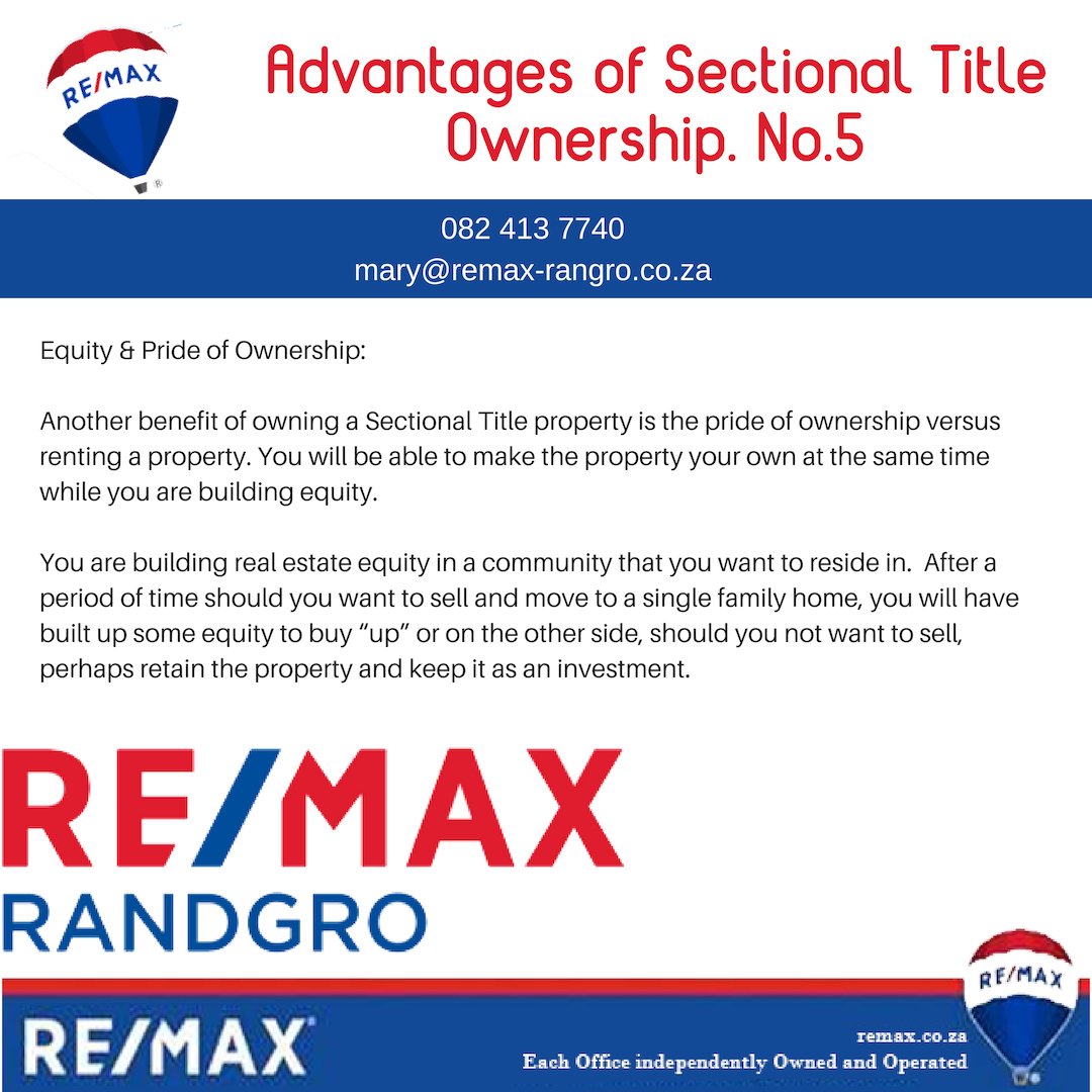 sectionalprop's tweet image. Sectional Title Living. Need answers? - Call Mary Andalaft 082 413 7740 or email info@sectionaltitlespecilalist.co.za 
or mary@remax-randgro.co.za 
#sectionaltitle #townhouse #apartments #cluster 
/www.remax-randgro.co.za/property_search_result.aspx?status=-10&amp;amp;agent_ref=352