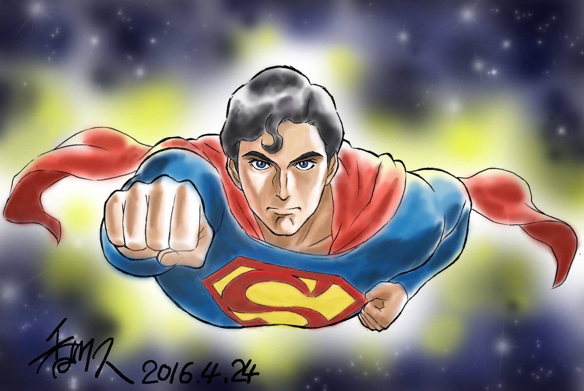 Genki V Twitter スーパーマンのイラスト 素敵です Dcコミックアニメとmarvelコミックアニメのキャラクターデザイナーになるといいですね 期待しています 頑張ってください