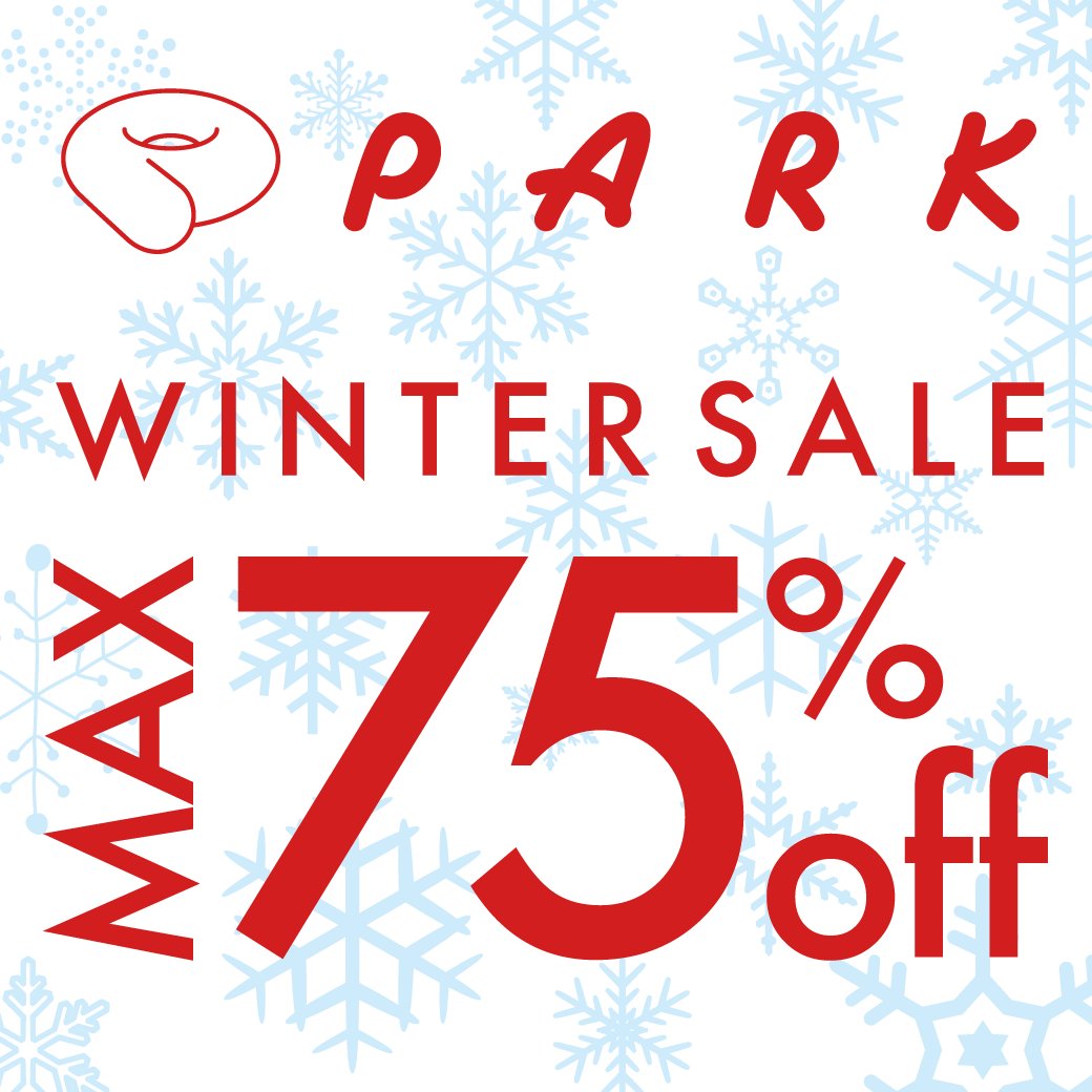 PARK_HARAJUKU's tweet photo. ❄️MAX 75%off❄️
現在PARKでは店頭とオンラインストアで最大75%offの☃️PARK WINTER SALE☃️を開催中です‼️

オリジナルアイテムやコラボアイテム、「URAHARA」や「OMOCAT」のアイテムなどがお得にゲットできるチャンス！

ぜひこの機会にPARKでのお買い物をお楽しみください☺️✨
https://t.co/RFrjFRB3vo https://t.co/ujFNOoSbdw