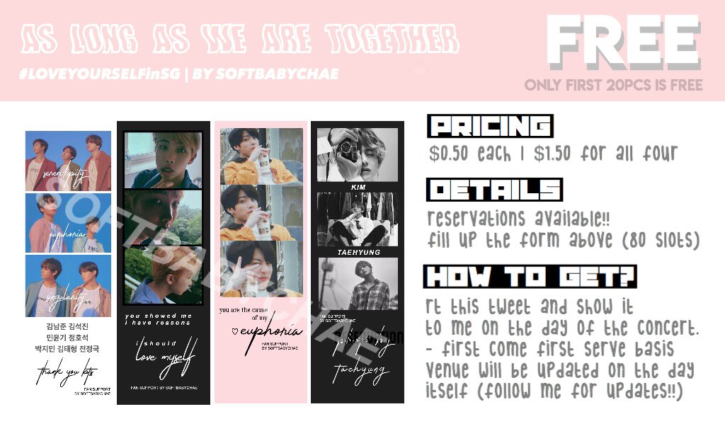 softbabychae's tweet photo. FREE photostrips!! 🎞💜 (Simply retweet!!)
Reservation form 💌: https://t.co/nxNOyv7F8W
#BTS #LOVEYOURSELF #LYSSG #BTSSG #BTSinSG #LOVEYOURSELFSG #LOVEYOURSELFinSG https://t.co/EV9ZHDsHdi