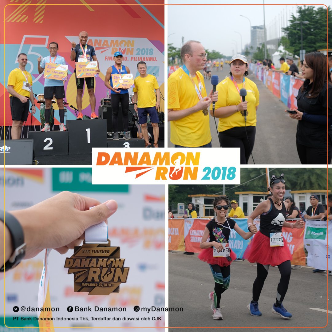 danamon's tweet photo. Terima kasih untuk seluruh peserta yang sudah memeriahkan Danamon Run 2018.
Tahun ini, Danamon Run 2018 diadakan tanggal 25 November 2018 di ICE BSD. Dengan pilihan jarak 5K, 10K, 15K dan 21K (Half Marathon).
#DanamonRun #SaatnyaTunjukkanFinishmu #SaatnyaPegangKendali https://t.co/WzVr1Tf3Os