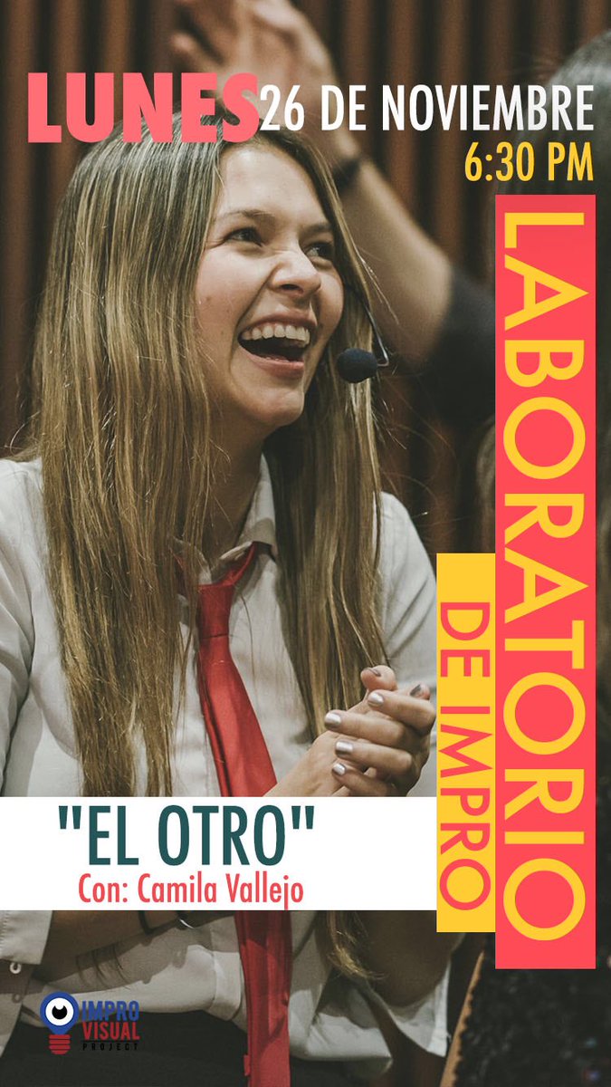 Improvisual's tweet image. MAÑANA como todos los Lunes: clase de impro a las 6:30pm. No necesitas experiencia!! Más información: improvisualproject@gmail.com