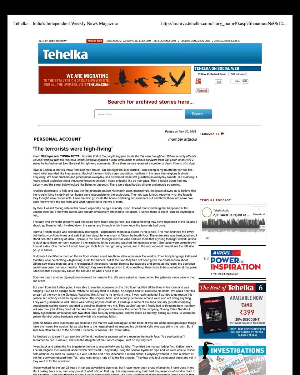 Imam_A_Siddique's tweet photo. #Namaste #Mumbai #TerrorAttack #Nov262008 #ImamSiddique #FirstHandReport via @Tehelka @TehelkaHindi @TehelkaRadio https://t.co/XTjQTXHGgH