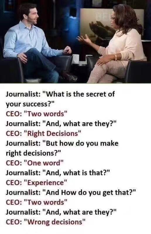 Welcome your success in the face of the mistakes you have made.