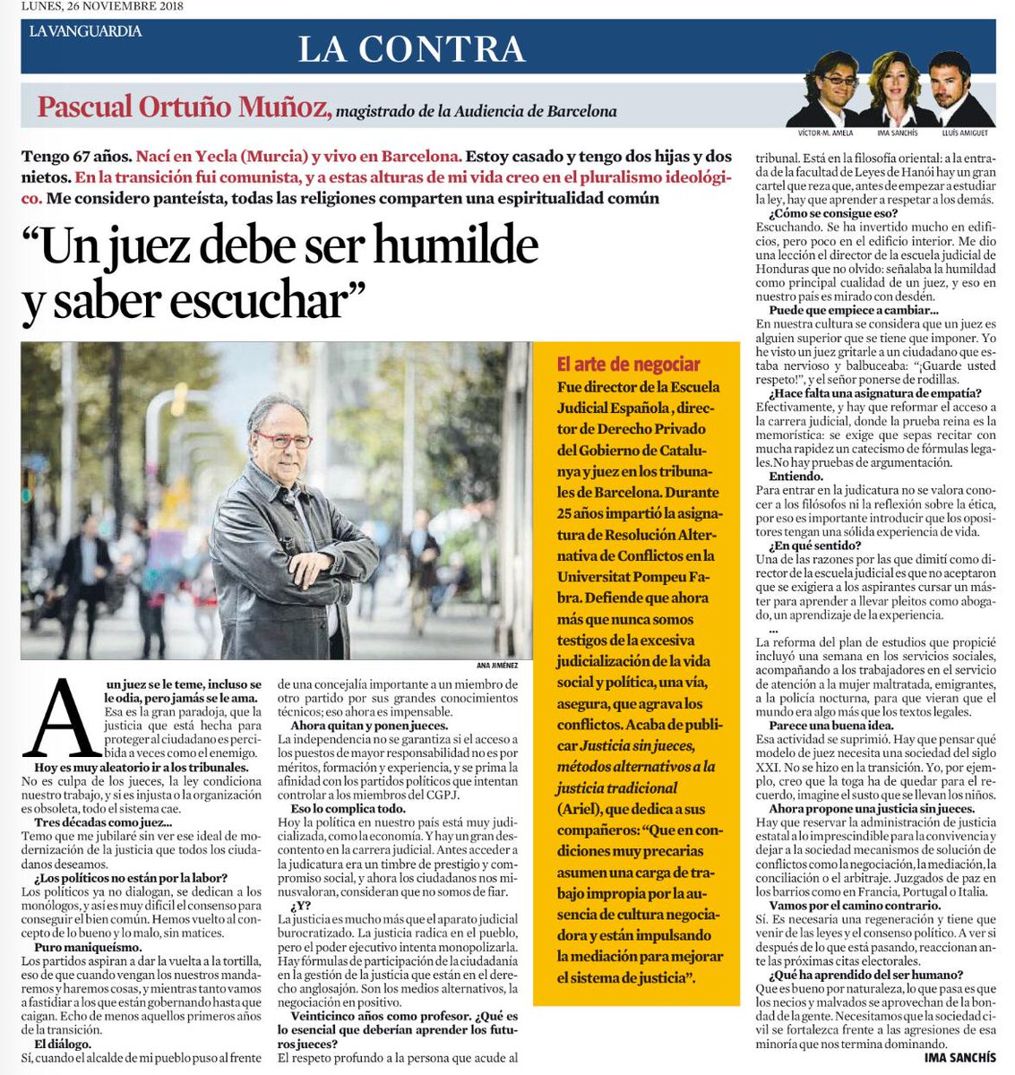 MariaEugeniaGay's tweet photo. "Hay que reservar la Adm. de Justicia a lo imprescindible para la convivencia y dejar a la sociedad mecanismos de solución de conflictos como la #negociación, #mediación, #conciliación o el #arbitraje". Magnífica Contra a @PascualOrtunyo en @lavanguardia. https://t.co/QmnfUUWBiK https://t.co/wfVlAhoEaW