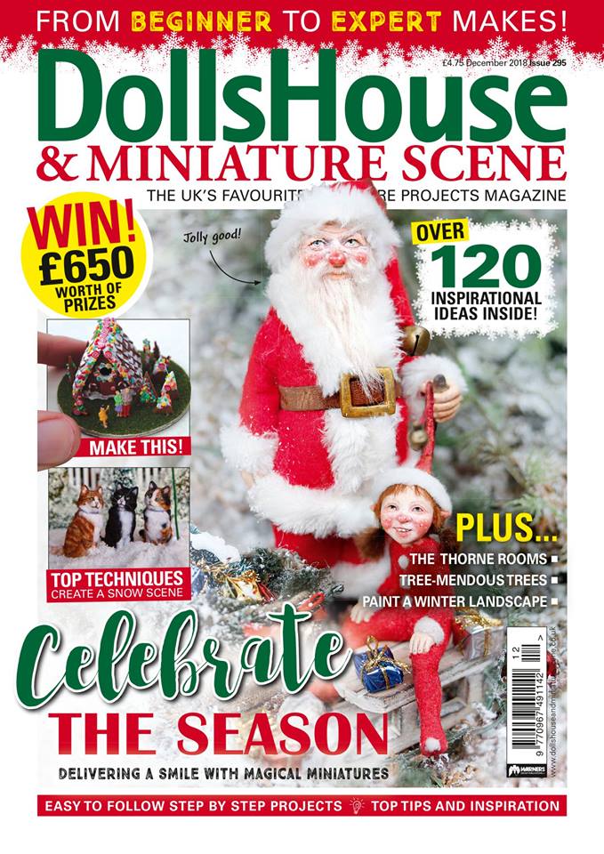 Get your December Issue of @DHMSmagazine now for my interview with curator of #TheThorneRooms Lindsay Mican Morgan. Read about this stunning collection & how they prepare them for #Christmas as well as enjoy countless projects & other great features too. #miniatures #Miniaturist
