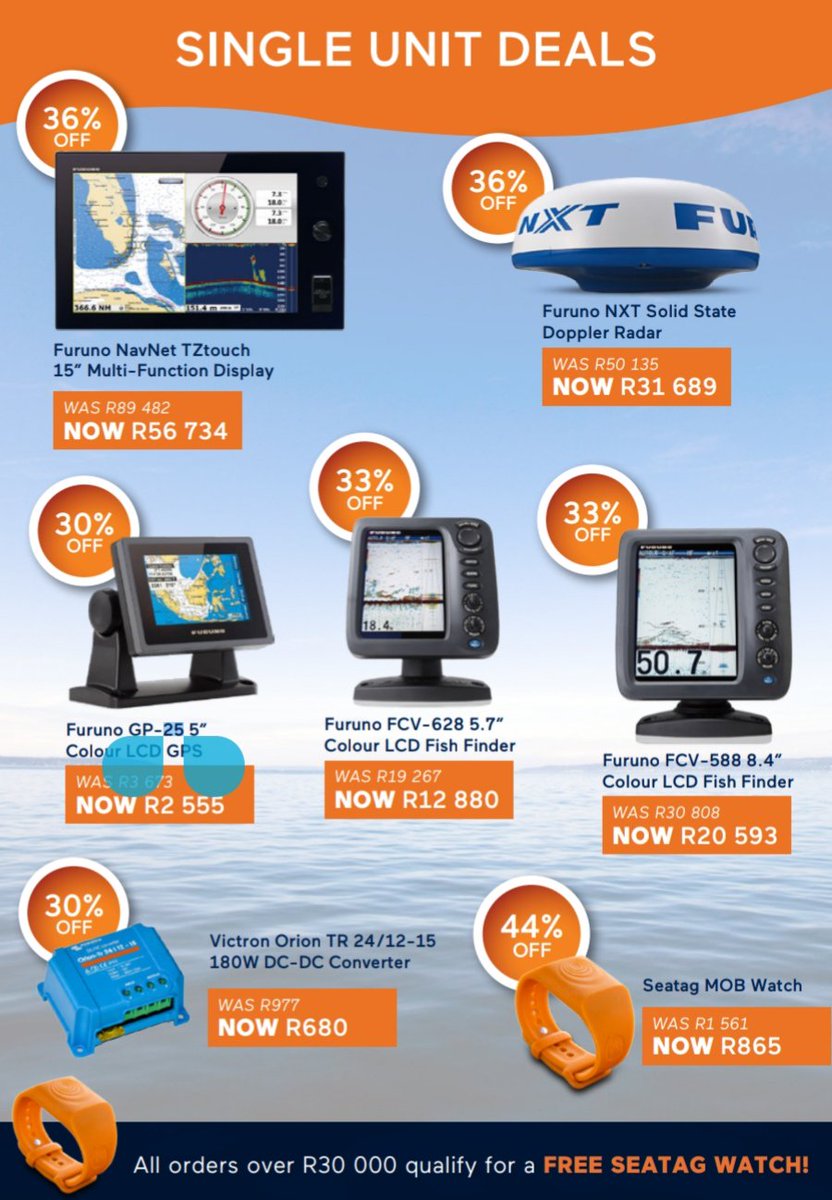 FurunoSA's tweet photo. #BlackFriday***Save big on a Furuno 15" Combo and many other deals@RadioHollandSA! extended til 30 Nov 2018!😀 Visit our online store for special offers Valid 23-30 Nov 2018 or while stocks last!
https://t.co/BI3hpmEW3X https://t.co/cyYcvMKyVO