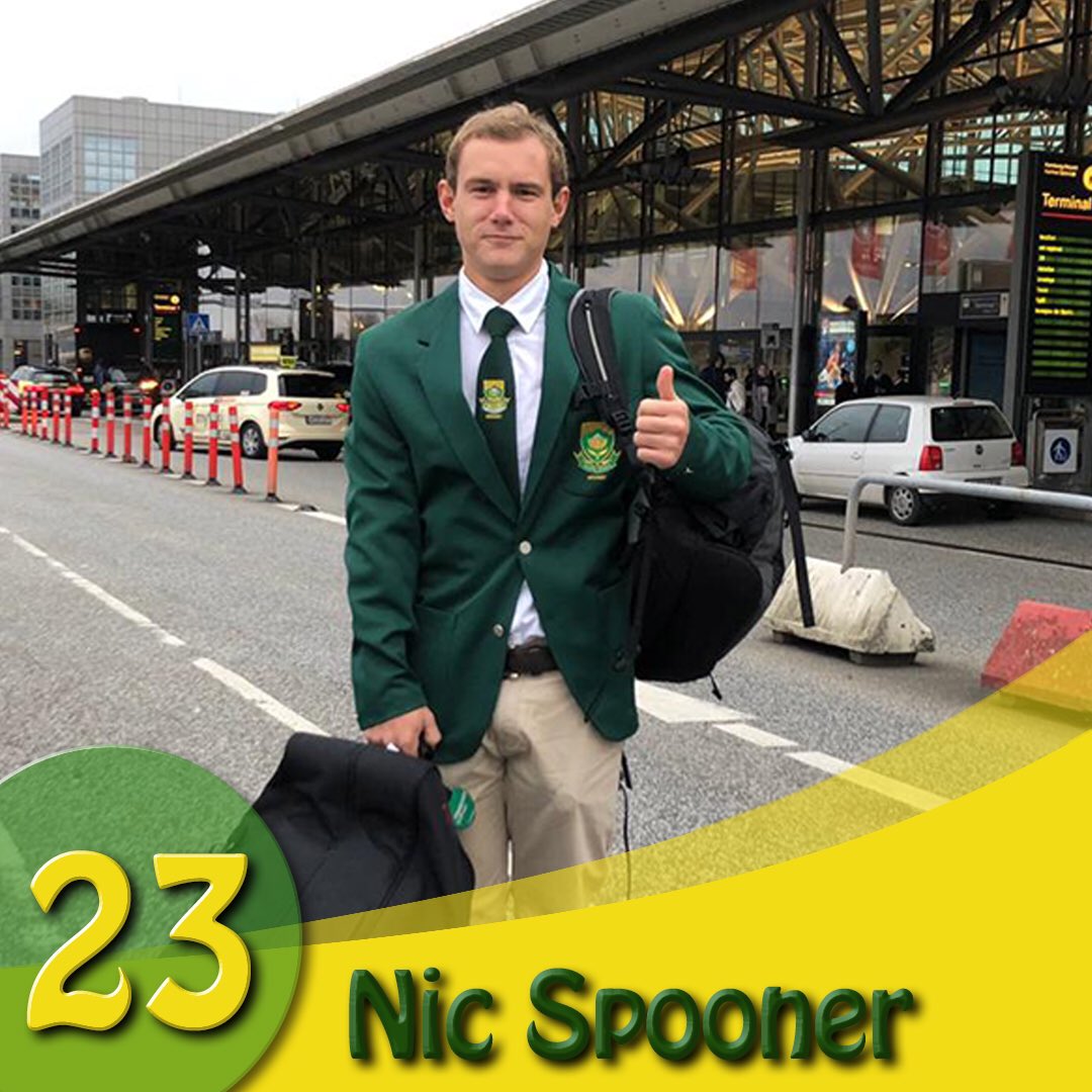 SA_Hockey_Men's tweet image. Welcoming back Nic Spooner to the SA men’s team 🇿🇦 🔥 Nic got his first cap back in 2013 and has spent the last 6 seasons in Germany applying his trade on international astros 🌍 Who can tell us how many @ehlhockeytv medals Nic has won 🥇🥈🥉? #KnowYourSAMen #AbeSizwe #Amastokke