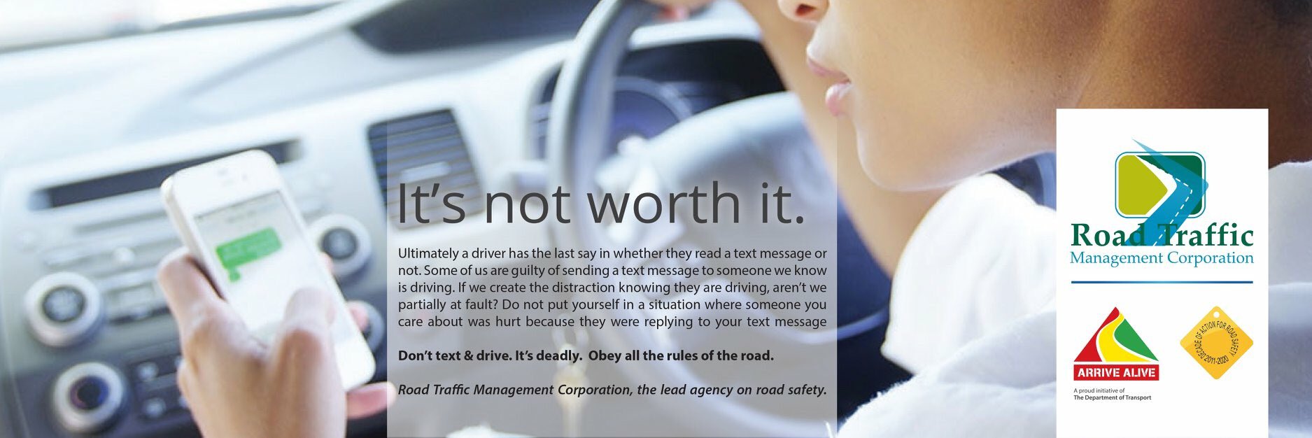 Road Traffic Management Corporation On Twitter Don T Take The