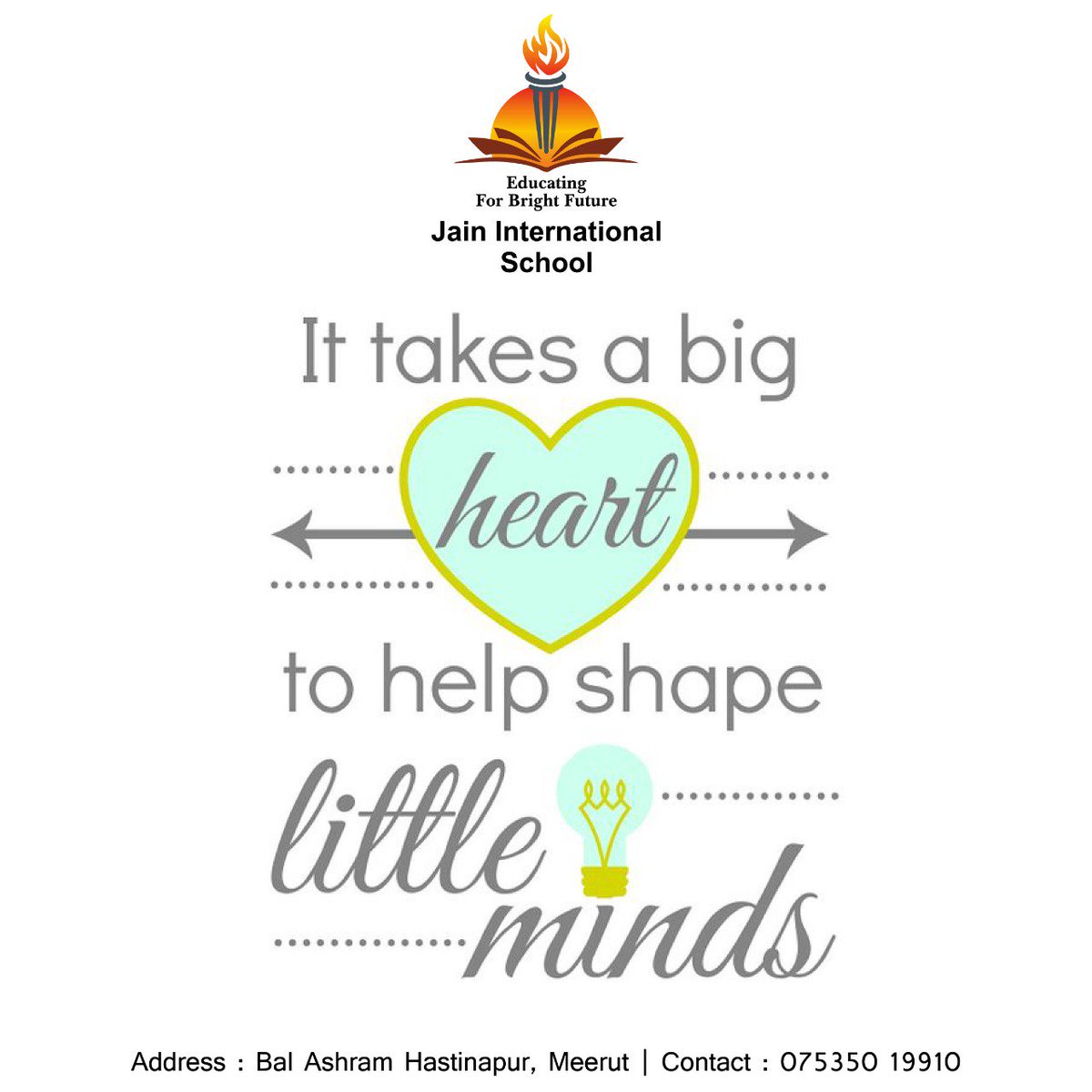 jainIntschool's tweet image. It takes a #big #heart to help #shape #little minds Jain International school.
Visit: jaininternationalschool.com(For more details)
