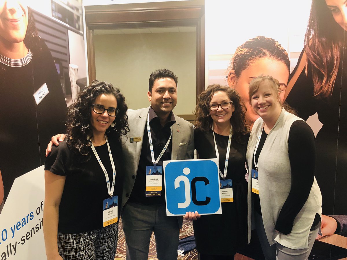 iCentapp's tweet photo. @iCentapp and @uLethbridge team at iCent booth - @CBIE_BCEI.
Thank you @imarubaquero for your time and being a great client.
#internationalstudents #iCentapp #cbie2018 #internationalization #universities #Education https://t.co/JkTBfLmyy0