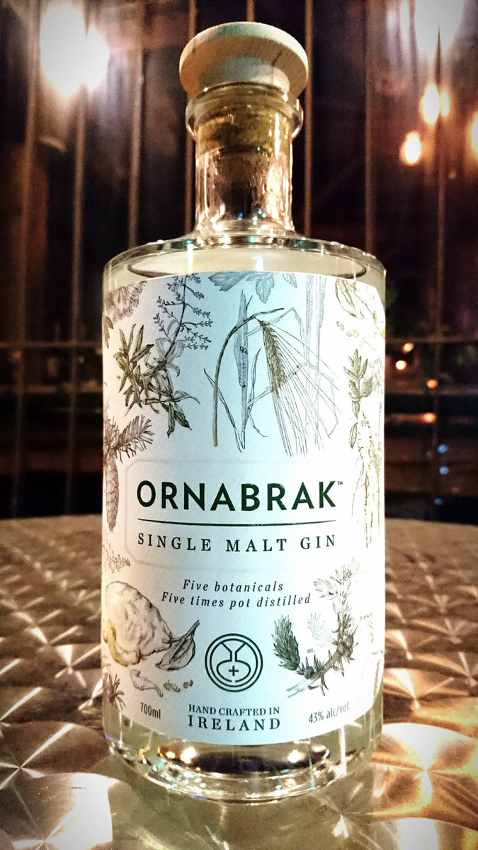 松本 渉 Bar Tail V Twitter Ornabrak アイリッシュシングルモルトジン 日本未入荷のアイルランド産のジンを開栓 5 種類の植物を5度蒸留 ベースは大麦 モルト ウイスキー好きにも親しみが クリーミーな風味が味わい深いです ストレートやロック カクテル