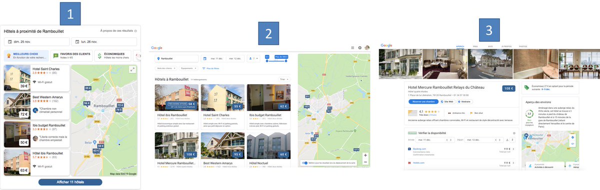 guestetstrategy's tweet photo. 📣 GROSSE NOUVEAUTÉ GOOGLE 📣
Le format, le fond et la forme de Google Maps dans les résultats de recherche liés aux hébergements se sont métamorphosés il y a quelques jours 💻🛎🏨A vous de constater ces évolutions qui montrent le grand pas de Google dans l’hôtellerie 😱🤑😈 https://t.co/deXdW1Rc3j